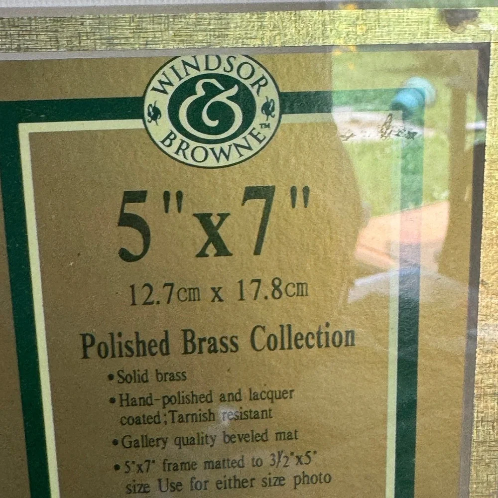Vintage 1993 Polished Brass 5x7 Double Hinged Collage Frame  Grand millennial